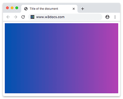 Un gradiente lineare CSS che passa dal blu in alto al viola in basso