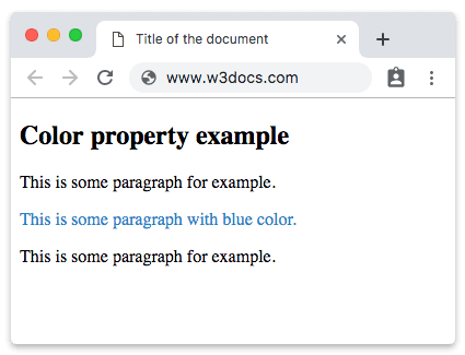 Proprietà CSS color