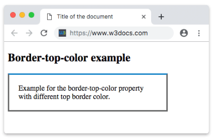 Proprietà CSS border-top-color
