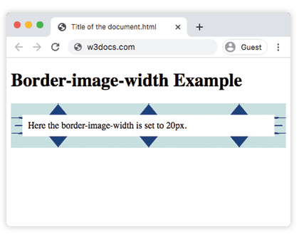 Proprietà CSS border-image-width