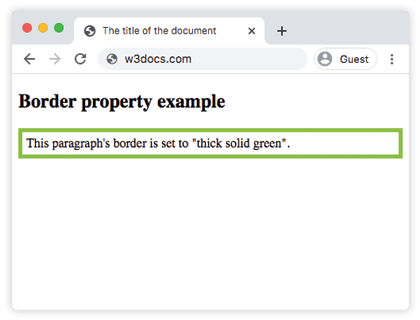 Proprietà CSS border